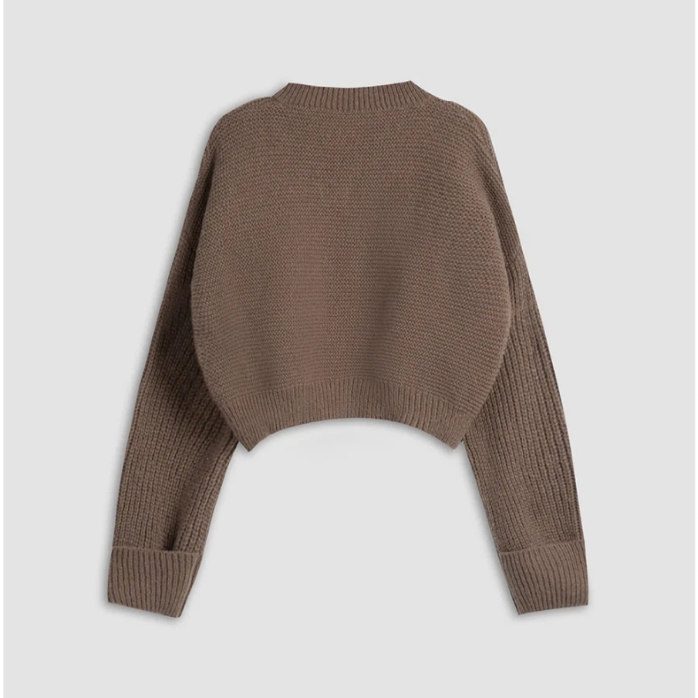 Commense V-Neck Sweater - Taupe - Picture 2 of 8
